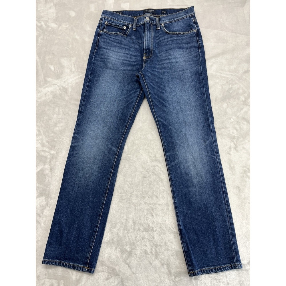 Lucky Brand Jean Men 31/32 Blue Wash 223 Straight Fit Stretch Whisker Preppy